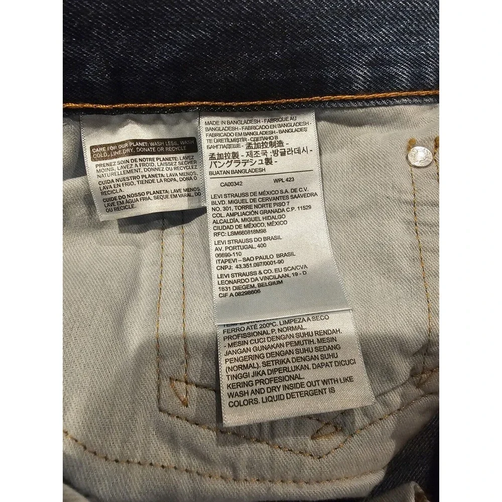 Levi's 505 Men's 505-4891 Regular Extra Room,  Straight Leg jeans Blue 34wx30 - Picture 4 of 11
